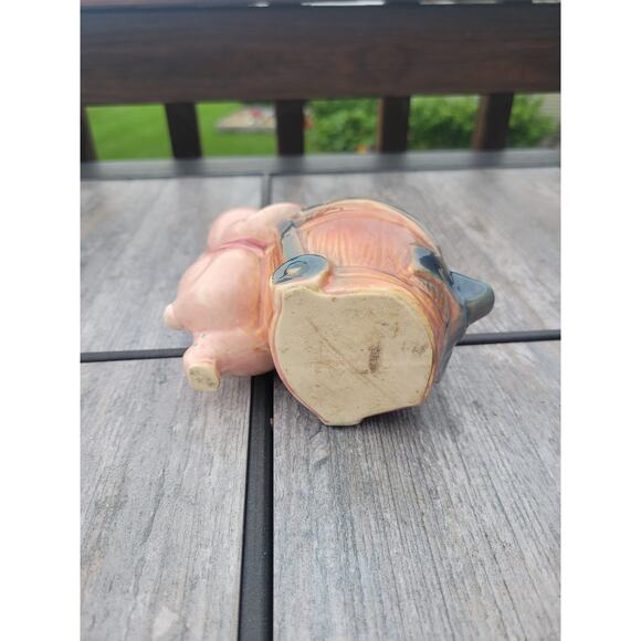 Vintage Pig & Barrel Succulent Planter, Ceramic Pottery - Picture 6 of 6